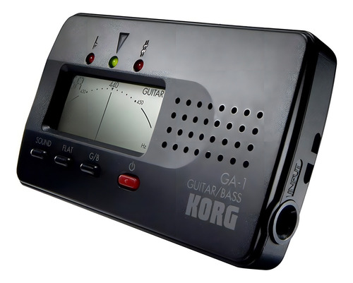 Korg Ga1 Afinador De Guitarra Y Bajo Cromatico Color Negro