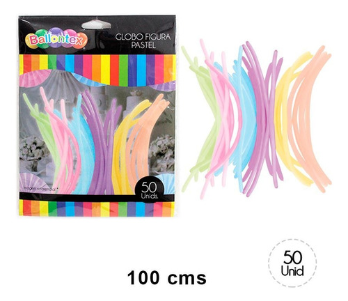 Globos Lisos Figura Mix Color Pastel  50 Unidades
