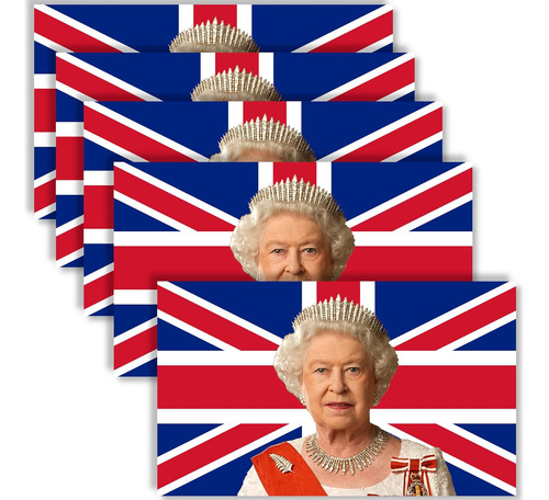 5 Calcomanías Queen Platinum Julilee, Bandera Británica De E