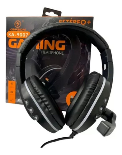 Fone Gamer Kapbom Ka-9007 Usb Com Luz Led Rgb Cor Preto