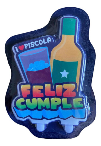 Vela Cumpleaños Feliz Cumple I Love 3 Piscola