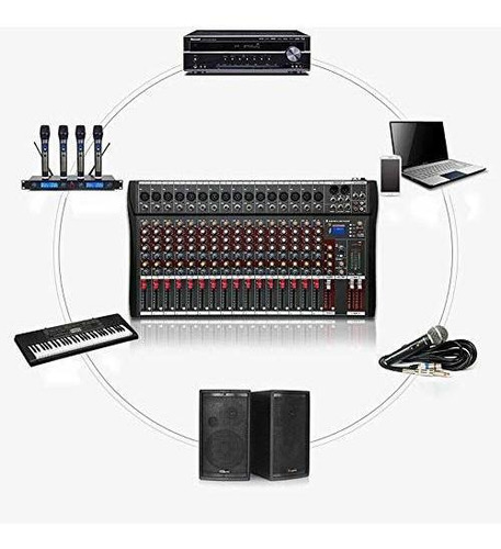 Mezclador De Audio Bluetooth Studio Interfaz De Sistema De E