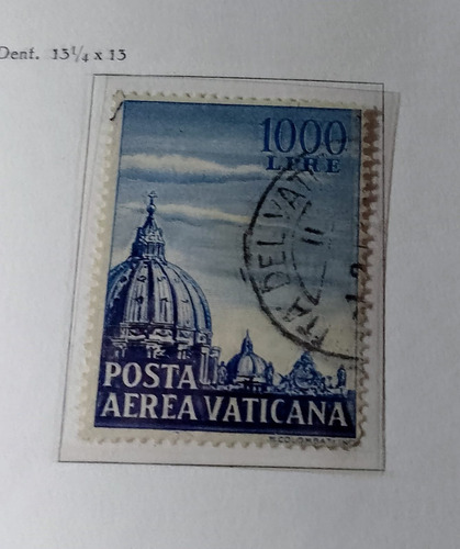 2 Estampillas Vaticano Posta Aerea Yt. 22/23 - 1953