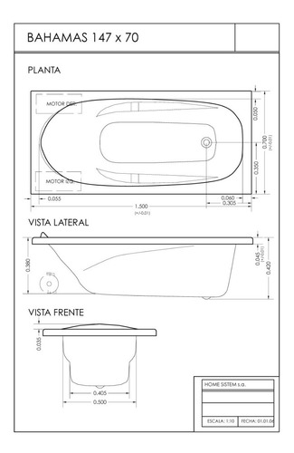 Imagen 5 de 10 de Hidromasaje Jacuzzi 150 X 70 Blanco 6 Jets Envio Gratis