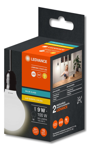 7019493 - Led Globe 9w 2700k 900lm Biv E27 - Ledvance