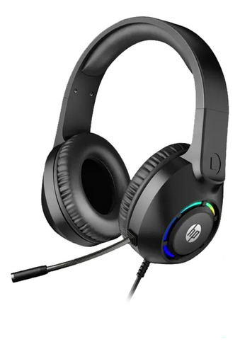 Auriculares Gamer Hp Dhe-8013u Con Microfono Luces Led Negro