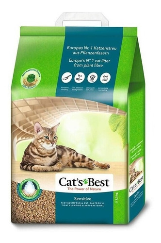Granulado Ecológico Cats Best Sensitive Para Gatos 7,2kg x 7.2kg de peso neto