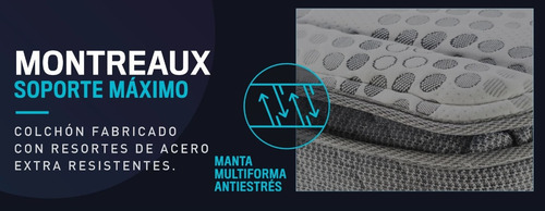 Sommier Piero Montreaux 2 - Pillow Top 190 X 140 Resorte