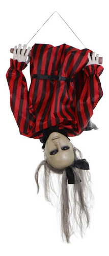Mujer Zombi Al Revés Animatronic Con Trapecio, Sonido Y Ojos