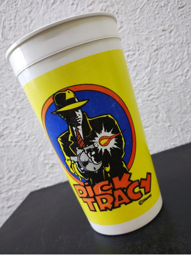 Vaso Dick Tracy Coca Cola Retro Vintage 90s Original Detalle