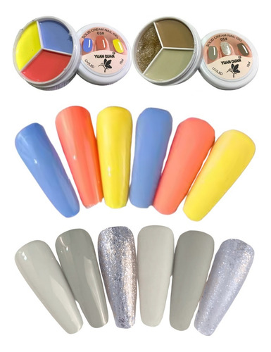 6 Colores Gel Solido En Crema Semipermanente Esmalte De Uñas Mix 2