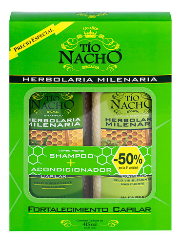 Pack Tío Nacho Shampoo & Acondicionador Herbolaria X 415 Ml
