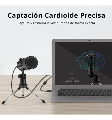 Imagen 6 de 9 de Micrófono Condenser Usb Estudio Stream Midiplus Usb750
