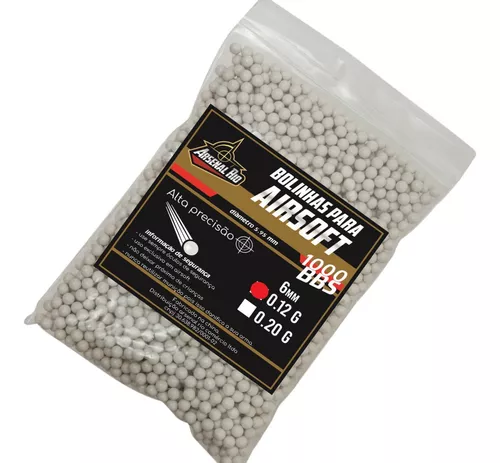 Bbs Airsoft Paintball Pac Com 1000 Bbs 0.12g - Arsenal Rio