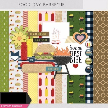 Kit De Papel E Imagenes Digitales Food Bbq Asado Parrilla