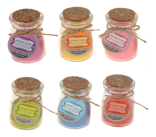 Caixa Com 12 Velas Aromaticas - Vidro - Family