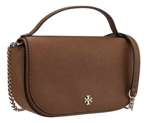 Bolsa Tory Burch Emerson Top-handle Crossbody Bag de Cuero Color Marrón