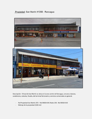 Se Vende Excelente Propiedad Comercial En Rancagua.