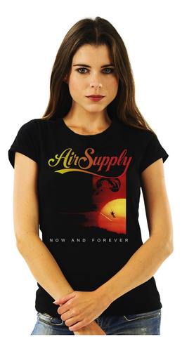 Polera Mujer Air Supply Now And Forever Rock Impresión Direc