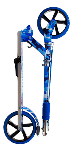 Scooter Patín Plegable Para Niñas Y Niños + Protecciones Color Azul Azul Camuflaje