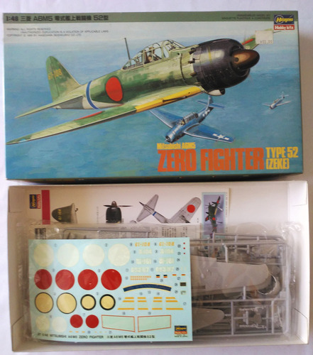 Avião Mitsubishi A6m5 Zero - Plastimodelo Hasegawa 1/48 Raro