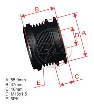 Polea Alternador Compatible Con Bosch Caddy Polo