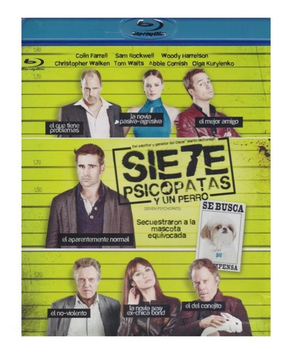 Siete 7 Psicopatas Y Un Perro Colin Farrell Pelicula Blu-ray