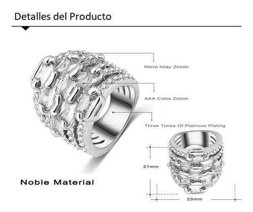 Anillo Blanco Bañado O Blanco