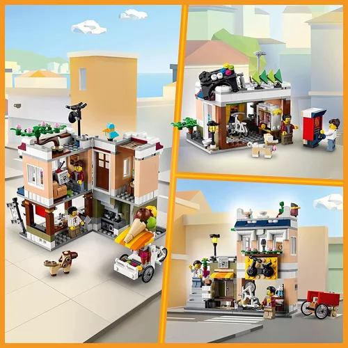 LEGO Creator 31131 - Tienda de fideos 3 en 1, se transforma de tienda de  fideos a tienda de bicicletas a arcade, juego de construcción modular,  regalo