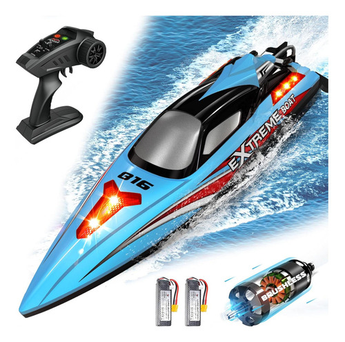 Barco Rc Hongxunjie 48cm 55km/h Con 2 Baterías Y Auto