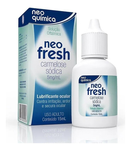 Colírio Neo Fresh 15ml - Carmelose Sódico (kit Com 02)