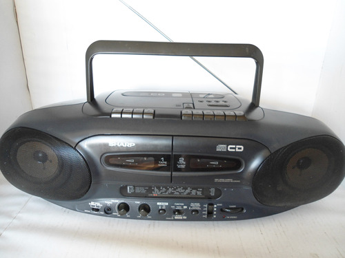 Boombox Sharp Wq Cd 220 Clássico Anos 90 Radio Cassete Deck