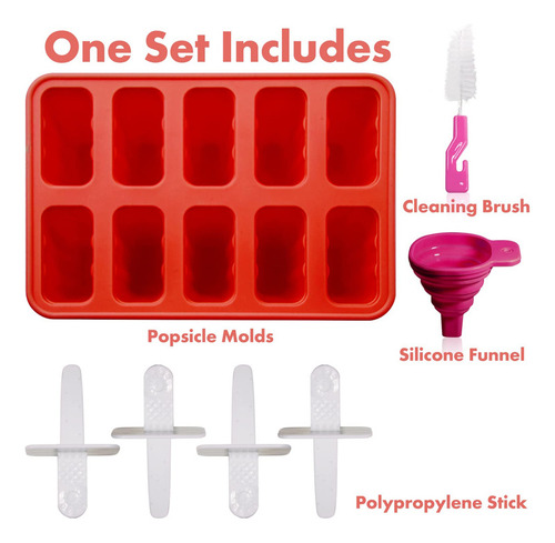 Moldes Para Paletas, 10 Cavidades, Moldes Para Paletas De Si