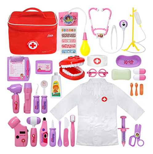 Loyo Toy Doctor Kit Para Niños - 35 Piezas Equipo De Juego D