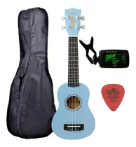 Comprar Ukulele Azul Seven Soprano Suk-07 Lb + Capa E Afinador Cor Azul-celeste