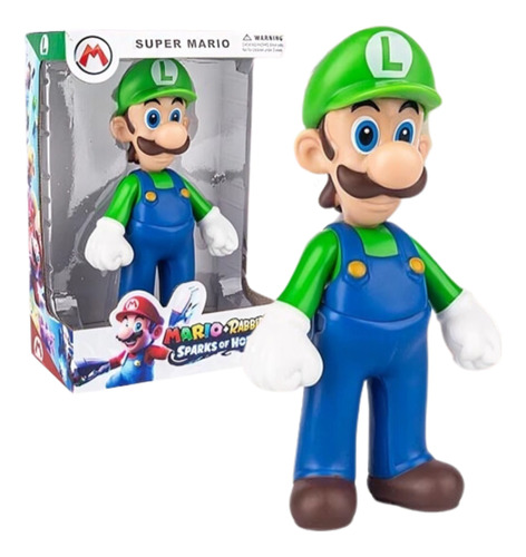 Figura Luigi New Super Mario Bros 24cm Juguete Muñeco 