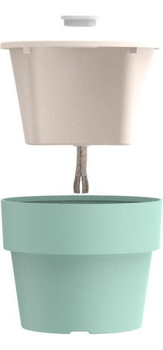 Maceta Autorriego Verde Menta 1,6 Lt Color Verde claro