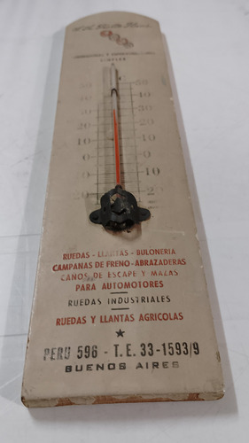 Antiguo Termómetro Publicitario De Pared (Usado)