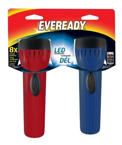 Eveready Led Economía 1d Tamaño Linterna Con Batería (2 Pack