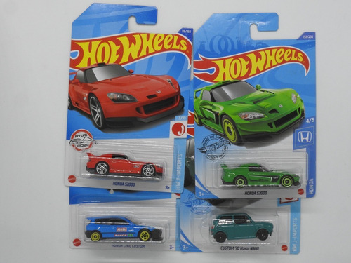 Imagen 1 de 5 de Hot Wheels Honda Pack (4 Piezas)