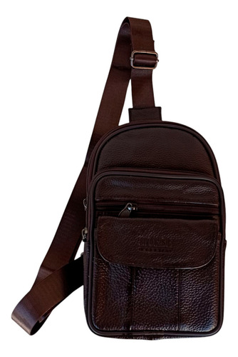 Pechera Mariconera Cangurera Casual Horse Imperial Xb5-10 Chocolate Piel