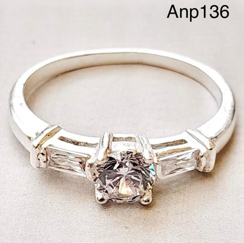 Anillo Cubic Plata Italiana Anp136 Reina Catalina Joyas