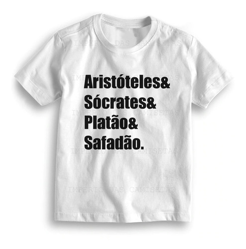 Camiseta Branca Aristoteles Socrates