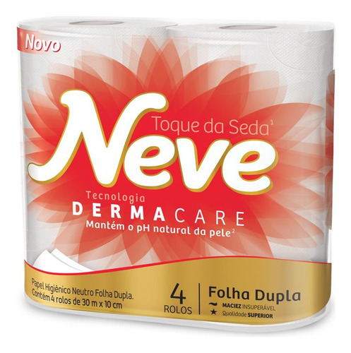 Papel Higiênico Neve Demarcare Folha Dupla Com 4 Rolos