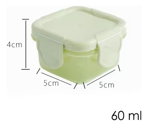 Mini Contenedor De Alimentos Set De 4 Piezas