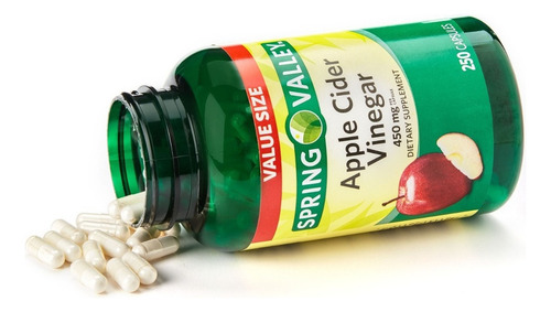 Apple Cider Vinegar Vinagre Maça 450mg 250 Cp Spring Valley