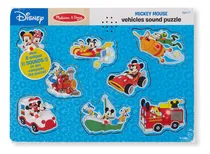 Comprar Melissa & Doug Disney Mickey Mouse And Friends - Rompecabezas De Sonido De Vehículos (8 Piezas) - Juguetes De Mickey Mouse Para Niños Pequeños, Rompecabezas De Sonido De Madera Para Niños A Partir De