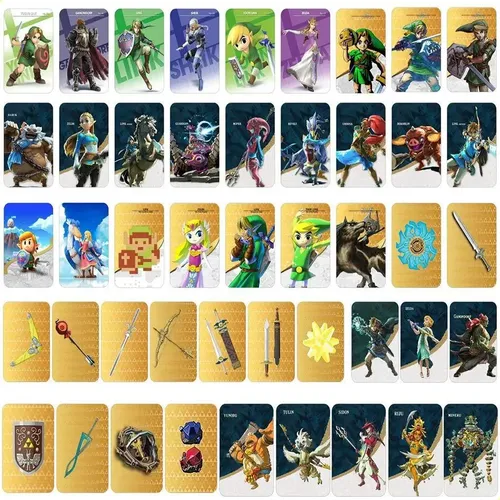 Conjunto De Cartões Amiibo Personalizados Zelda De 46 Peças
