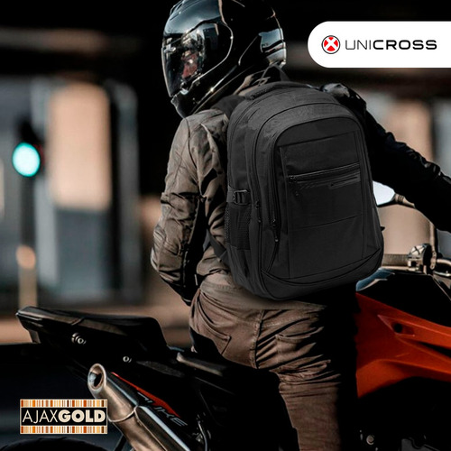 Imagen 5 de 10 de Mochila Porta Notebook Urbana Oficina Amplia Reforzada