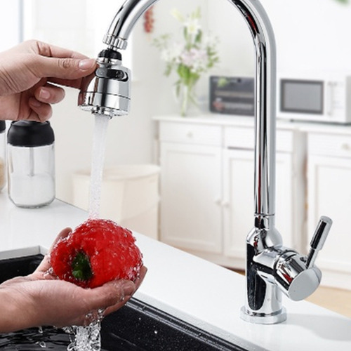 Bico Arejador Para Torneira Gourmet Duplo Jato Abs Cromado Acabamento Brilhante Cor Inox